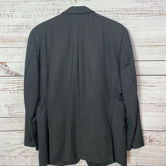 MICHAEL KORS 100%‎ WOOL GRAY 2 BUTTON BLAZER JACKET - Picture 4 of 7